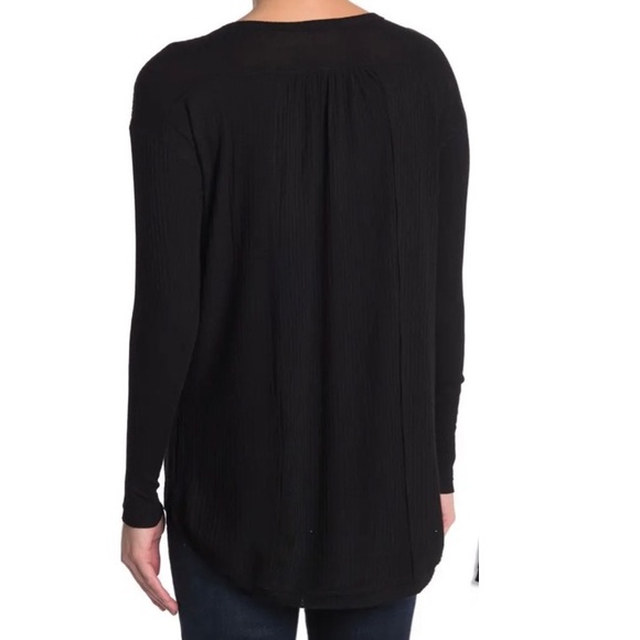 Sweet Romeo Waffle Knit Oversized Henley Size Small - Picture 2 of 8